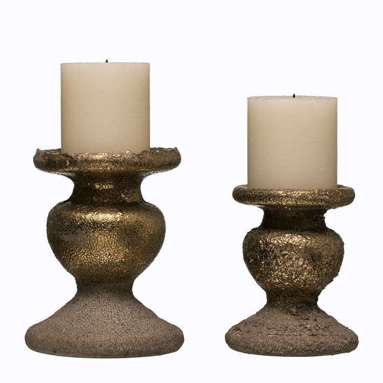 Gold pillar shop candle holders wholesale